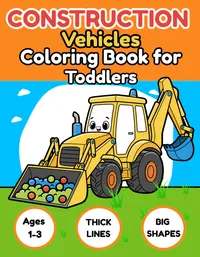 Construction Vehicles Coloring Book for Toddlers — Little Hands Books