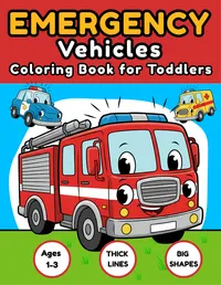 Emergency Vehicles Coloring Book for Toddlers — Little Hands Books