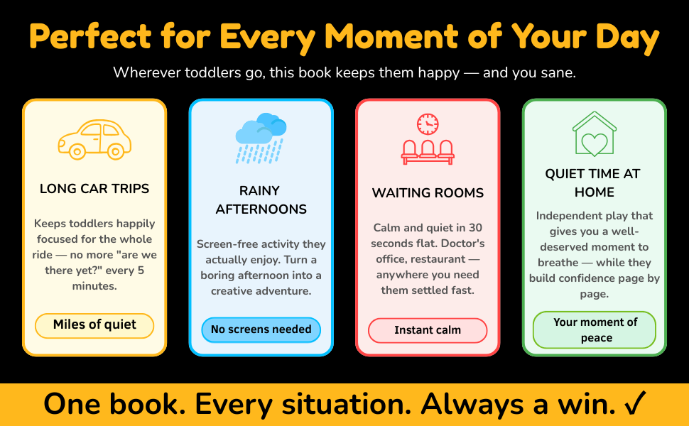 Perfect for every moment of your day — car trips, rainy afternoons, waiting rooms, quiet time at home